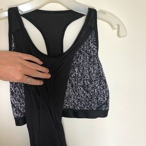 Lululemon Cut out tank with bra